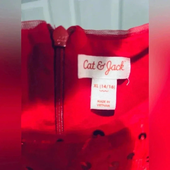 Cat & Jack girls dress Xmas perfect size 14-16 XL like new condition - Picture 5 of 7